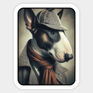 Detective Bull Terrier Sticker